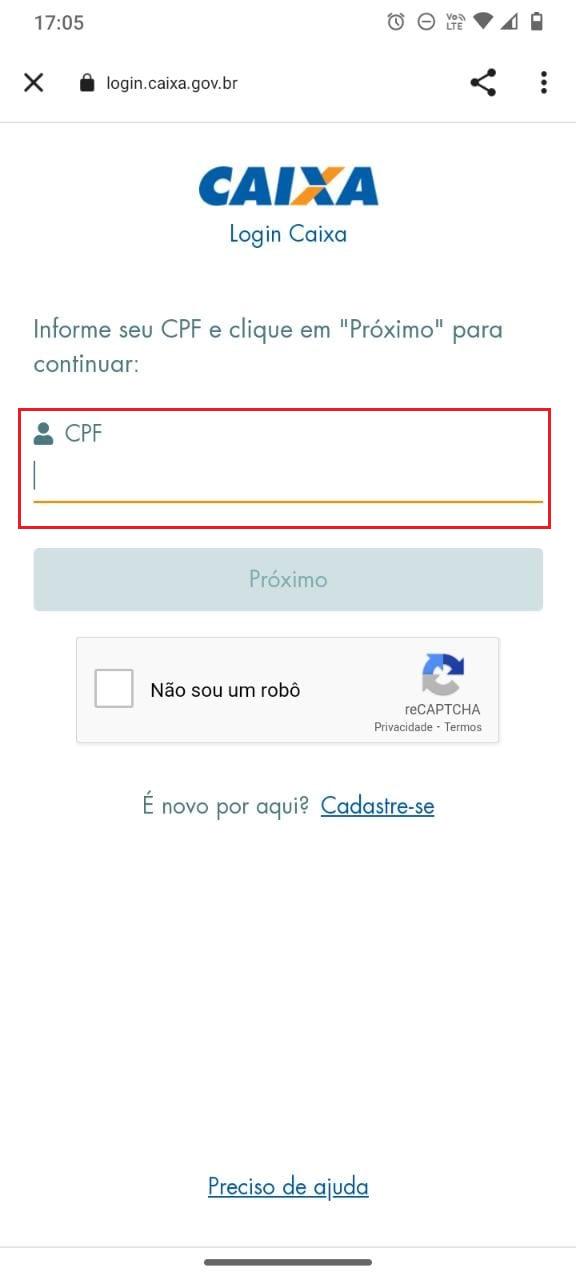 App Caixa - Antecipação Saque Aniversário FGTS
